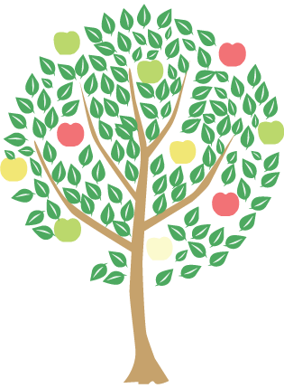 an apple tree icon, babsyjean.